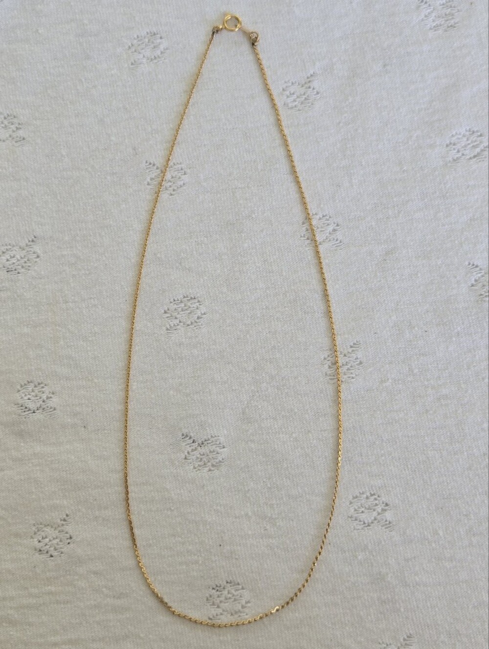 Delicate 14K Yellow Gold Chain Necklace Vintage ~16"